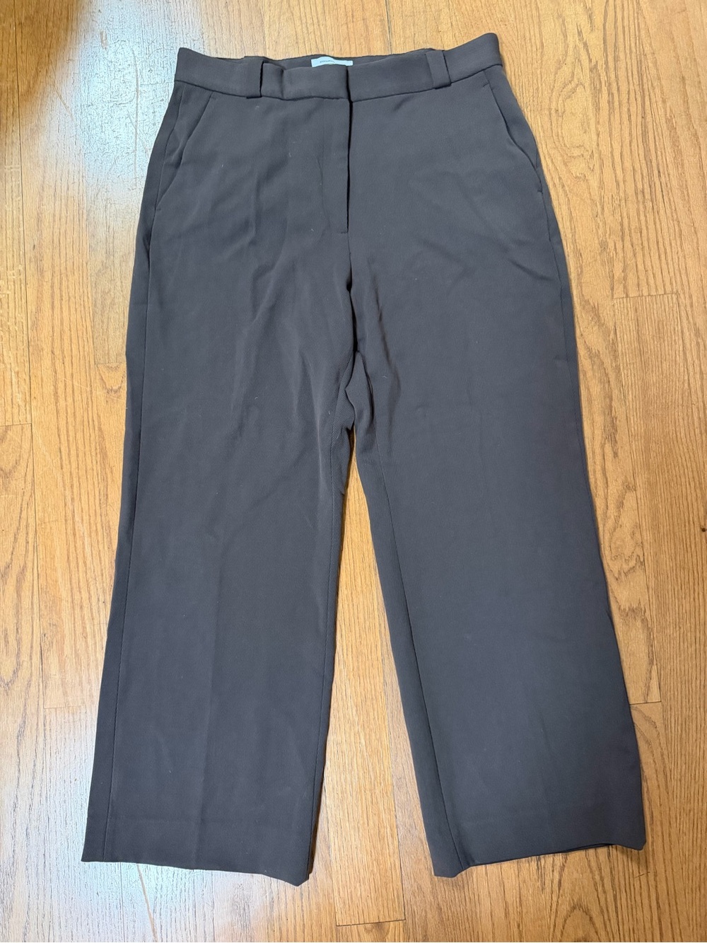 & Other Stories Women's Brown Wide Leg Dress Pants, Size 12